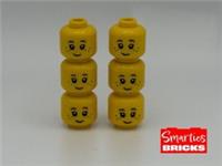 Lego Minifigure Child Head x 6 Dark Red Eyebrows & Freckles P/N 3626pb3330 NEW