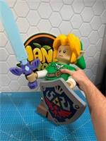 HUGE 3D Printed Lego Inspired Link - The Legend of Zelda