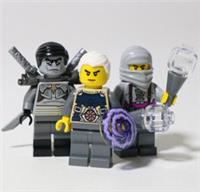 Made of LEGO Parts - Neuro Ash Shade Minifigures My Own Build Ninjago Elemental