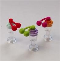 Lego - Three Cocktails with Fruit in Wine Glasses - NEW - Custom #219