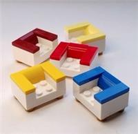 Lego - 4x3 Armchair with Straight Arms & Feet - Pick a colour - NEW CUSTOM #210