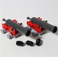 LEGO Cannon x2 Pirates Minifigure Wheeled Gun Eldorado Fortress Ship NEW