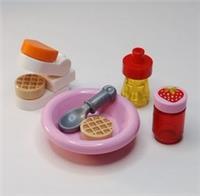 Lego - Waffle Maker, Waffles. Strawberry Sauce. Maple Syrup - NEW Custom #75a