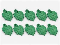 10x Lego Dark Green Plant Plates 5058 Round 1 x 2 with Layered Leaves 6507840