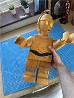 Huge 3D Printed Lego Inspired C3PO - Star Wars