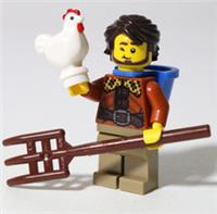LEGO Medieval Peasant Minifigure Villager Market Chicken Knights Castle Genuine