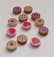 Lego Printed Tiles - Twelve 1x1 Mixed Tarts, Cookies, Donuts, Cake - NEW #222