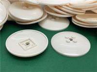 LEGO Dish 6 x 6 Inverted (Radar) Solid Studs, Disc, White, No. 4476 / 4 Pieces