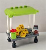 Lego - Cheese Market Stall with Awning + Contactless Payment - NEW Custom #2