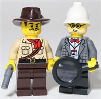 LEGO Johnny Thunder Minifigure Dr Kilroy Bundle City Desert Adventurers Dino