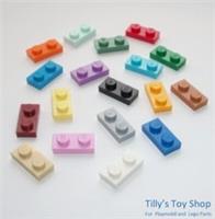 Lego -  1x2 Stud Thin Tiles Plates - ID 3023 - Pick Colour & Pack Size - NEW