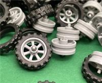 LEGO Motor Bike Wheels & Grip Tyres, Moto Cross, No. 50861, 50862 / 8 Wheels