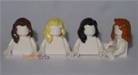 4x Lego Hair 85974 Reddish Brown, Light Yellow, Black, Dark Orange Female NEW