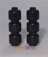 6x Lego Plain Black Minifigure Heads for Ringwraith, Stormtrooper NEW 362626