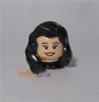 Lego Monica Geller / Zia Rodriguez Head + Hair for Friends/Jurassic World NEW