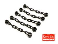 5 x Lego BLACK Chain 5 Links P/N 92338 NEW