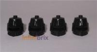 4x Lego Knight Helmets 89520 Black with Eye Slit Castle 4650900 NEW