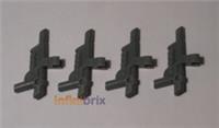 4x Lego Tranquilizer Rifle Guns 15445 / 3340 Dark Grey Short Rifle NEW 4654423