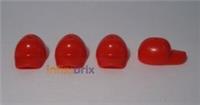 4x Lego Baseball Caps 11303 Red with Hole on Top NEW 6032178