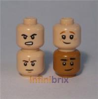 4x Lego Harry Potter Heads Draco Malfoy, Ron Weasley, Oliver Wood, Dean Thomas