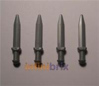 4x Lego Gladius Short Swords 95673 / 18034 Silver NEW 6000291 / 6093532