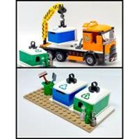 NOT BOXED Genuine LEGO City Crane Recycling Truck Lorry & Recycle Trash Centre