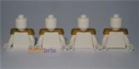 4x Lego Epaulettes 2526 Gold NEW 6306071