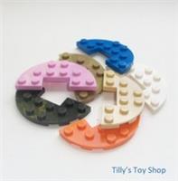 Lego - 3x6 Half Circle Thin Tile, Cutout - Pick Colour & Pack Size - 18646 - NEW