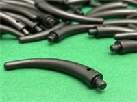 LEGO Animal Tail End Section / Black 1 x 4 / Part No. 40379 / 4 Pieces