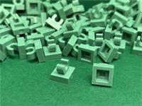 LEGO Tile / 1 x 1 With Clip (Raised "C") Sand Green / Part No. 30503, 50 Pieces