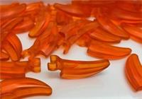 LEGO Claw, Transparent Orange Barb Claw Talon, Part No. 16770, 20 Pieces