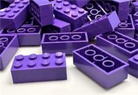 LEGO Brick Classic, 2 x 4 Purple, No. 3001, 15589, 54534, 72841 / 100 Pieces