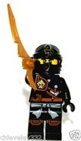 Cole Ninja Minifigure 2015 & Blade fromLego Ninjago 70747 Brand New