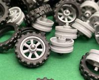LEGO Motor Bike Wheels & Grip Tyres, Moto Cross, No. 50861, 50862 / 2 Wheels