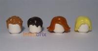 4x Lego Hair Captain America, Tony Stark, Black Widow, Thor Avengers Super Hero