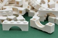 LEGO Brick Arch, 1 x 4, Bow, Opening, Bridge, White, No. 3659, / 20 Pieces