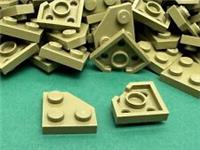 LEGO Wedge Plate, 2 x 2 Cut Corner, Olive Green, 45 No. 26601 / 20 Pieces
