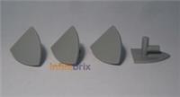 4x Lego Triangular Shields 3846 Light Grey for Knights, Castle NEW 4211465
