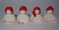 4x Lego Red Male / Female Hair Pieces NEW