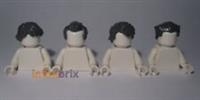 4x Lego Dark Grey Male / Female Hair Pieces NEW