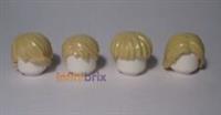 4x Lego Tan Male Hair Pieces NEW