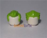 2x Lego Lime Male (Joker )Hair Pieces NEW