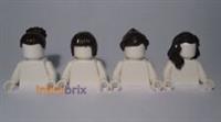 4x Lego Dark Brown Female Hair Pieces NEW