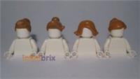 4x Lego Nougat Female Hair Pieces NEW