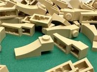 LEGO Slope Brick, 1 x 3 With Half Arch, Roof, Tan Beige, No. 70681 / 10 pieces