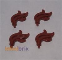4x Lego Feather Plumes 28661 / 64647 Dark Red for Minifigure Knight Helmets NEW