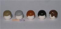 5x Lego Hair 3901 Dark Tan, Light Grey, Orange, Black, Reddish Brown Male NEW