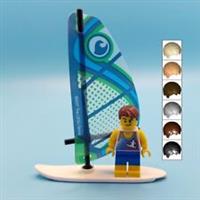 Genuine LEGO Windsurfing Gift & Male Windsurfer Minifigure Sports Fathers Day