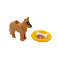 Genuine LEGO Dog Pet Food Alsatian German Shepherd Minifigure Animal 92586pb01