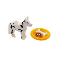 Genuine LEGO Dog With Food Dalmatian Animal Pet Pooch Minifigure City 92586pb03